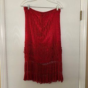 bracha crochet midi straight skirt